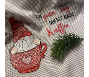 22. Dezember: Stickserie - Kaffee Gnome